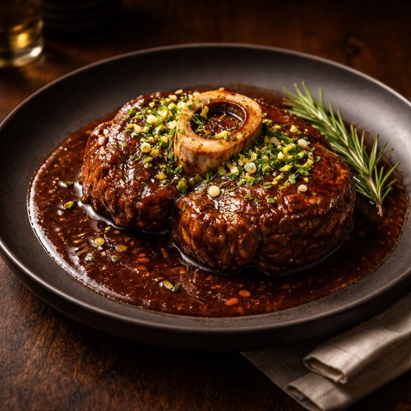 仔牛すね肉のミラノ風煮込み