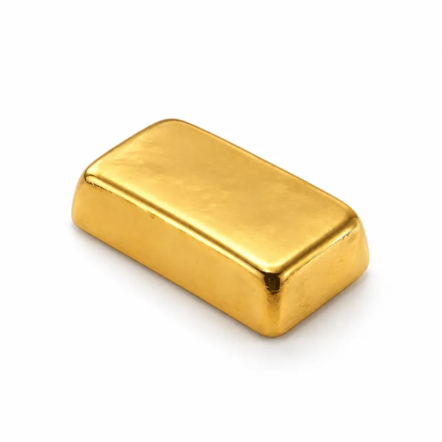 角の丸い金のインゴット