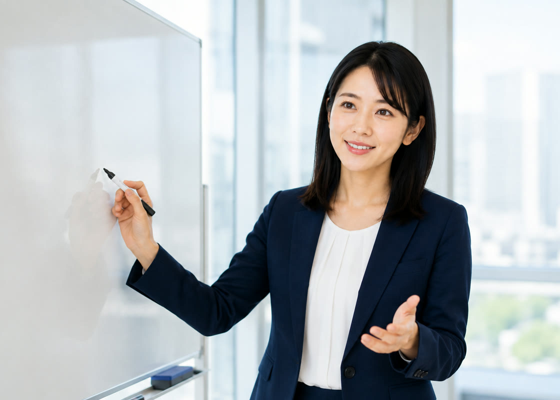 求職者と面談するM.S.