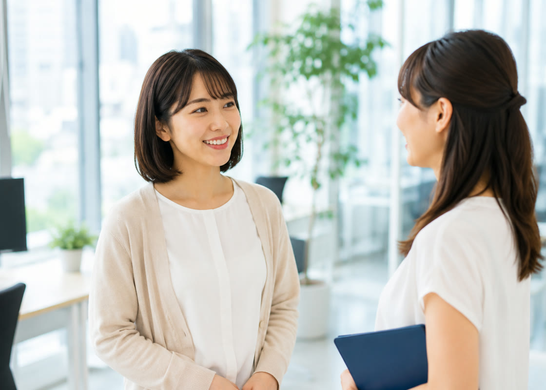 登録スタッフと面談するH.N.