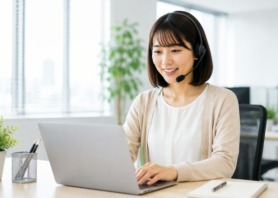 就業中のスタッフに電話で近況を聞くH.N.