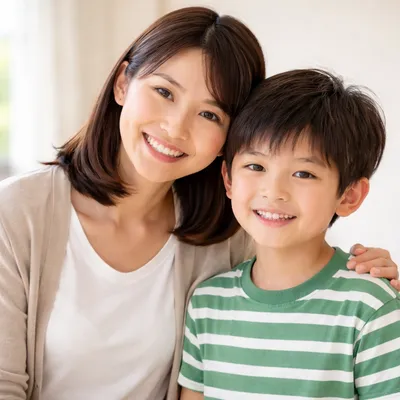 田中さま親子の写真