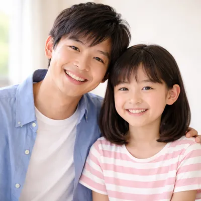 山田さま親子の写真