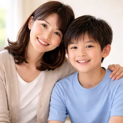 佐藤さま親子の写真
