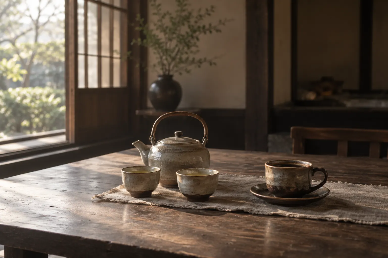 珈琲の道具と、茶の道具