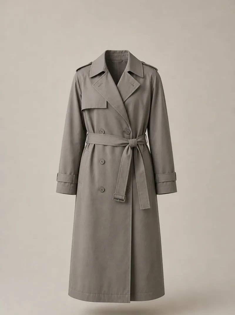 CLASSIC TRENCH COAT グレーの単体カット
