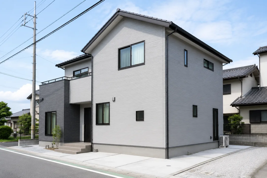 洗浄後のきれいな住宅外壁