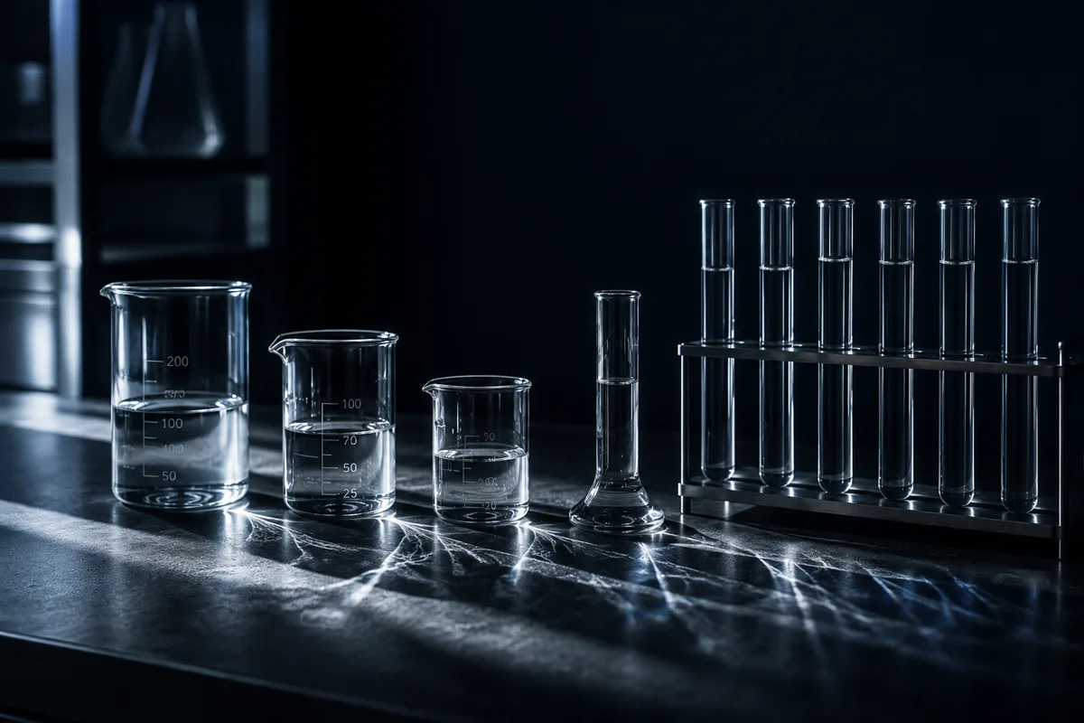 水の成分を分析する研究設備