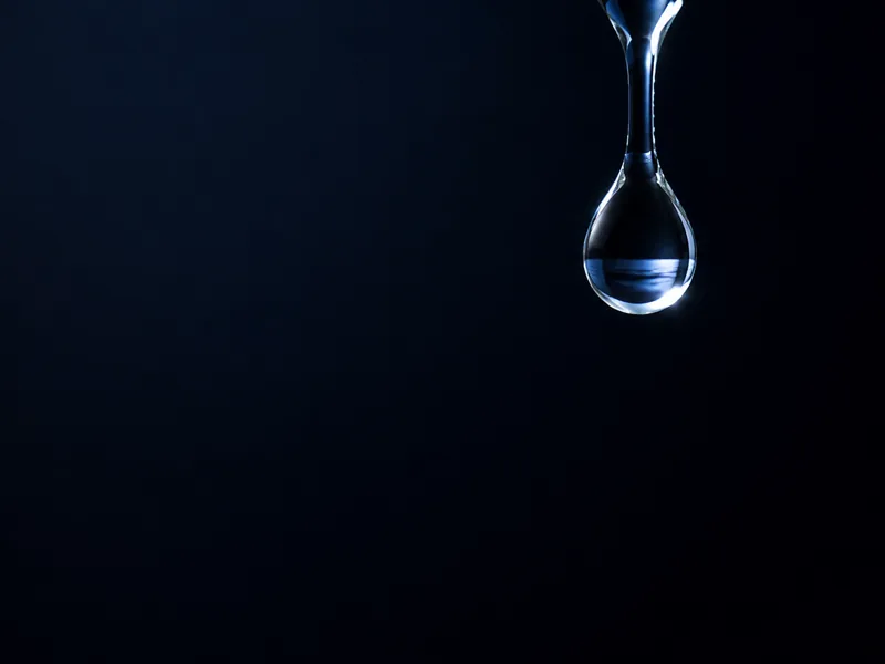 水を手のひらに受ける様子